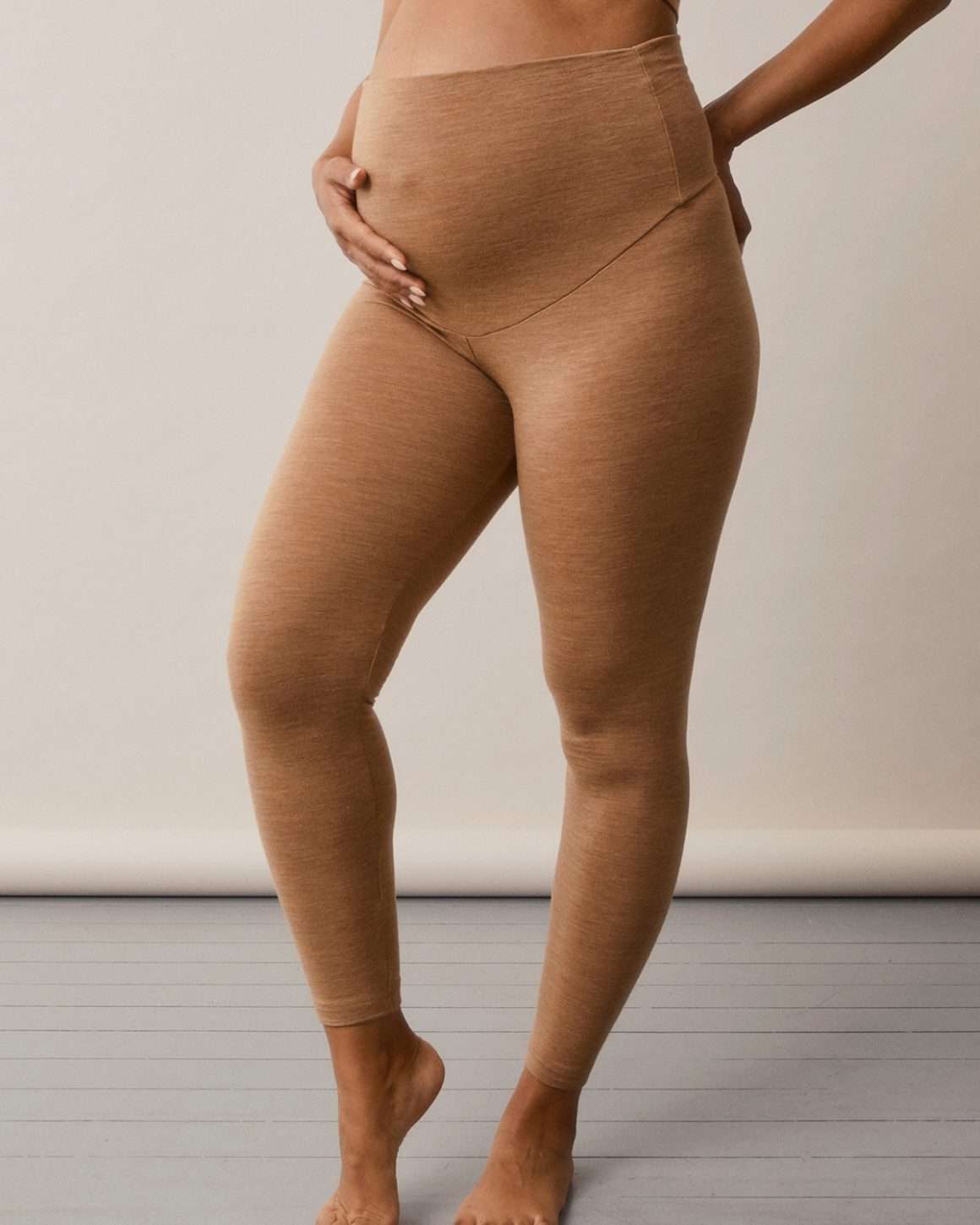 boob design oono wool legging (brown melange)