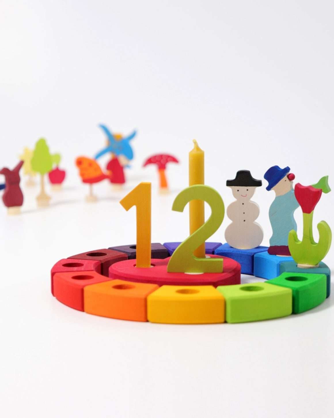 bursdagsring | stake i tre til lys og figurer liten, 22 cm (rainbow) check price