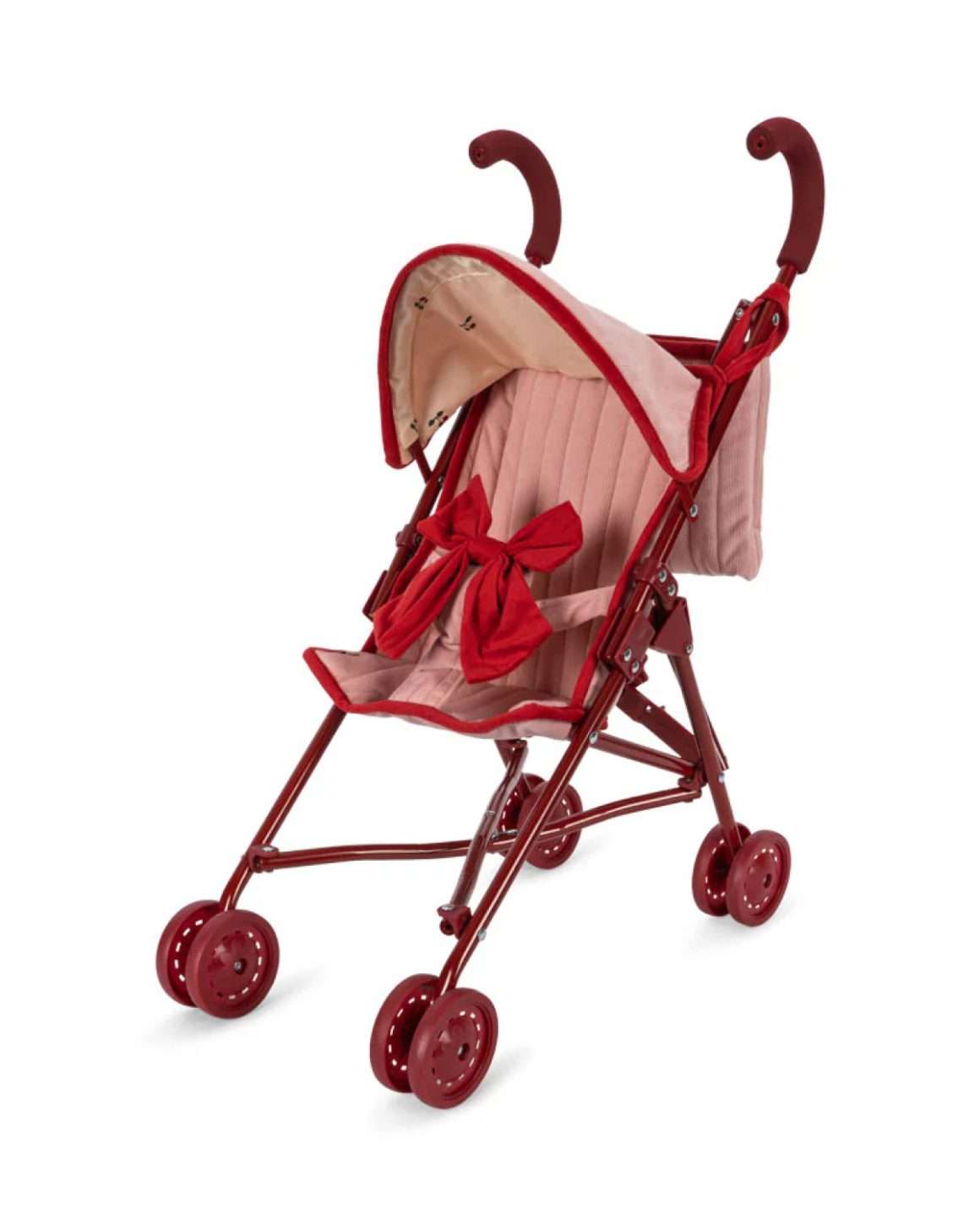 dukkevogn m/ stelleveske lett og stabil | zoe lulu doll stroller (strawberry ice)