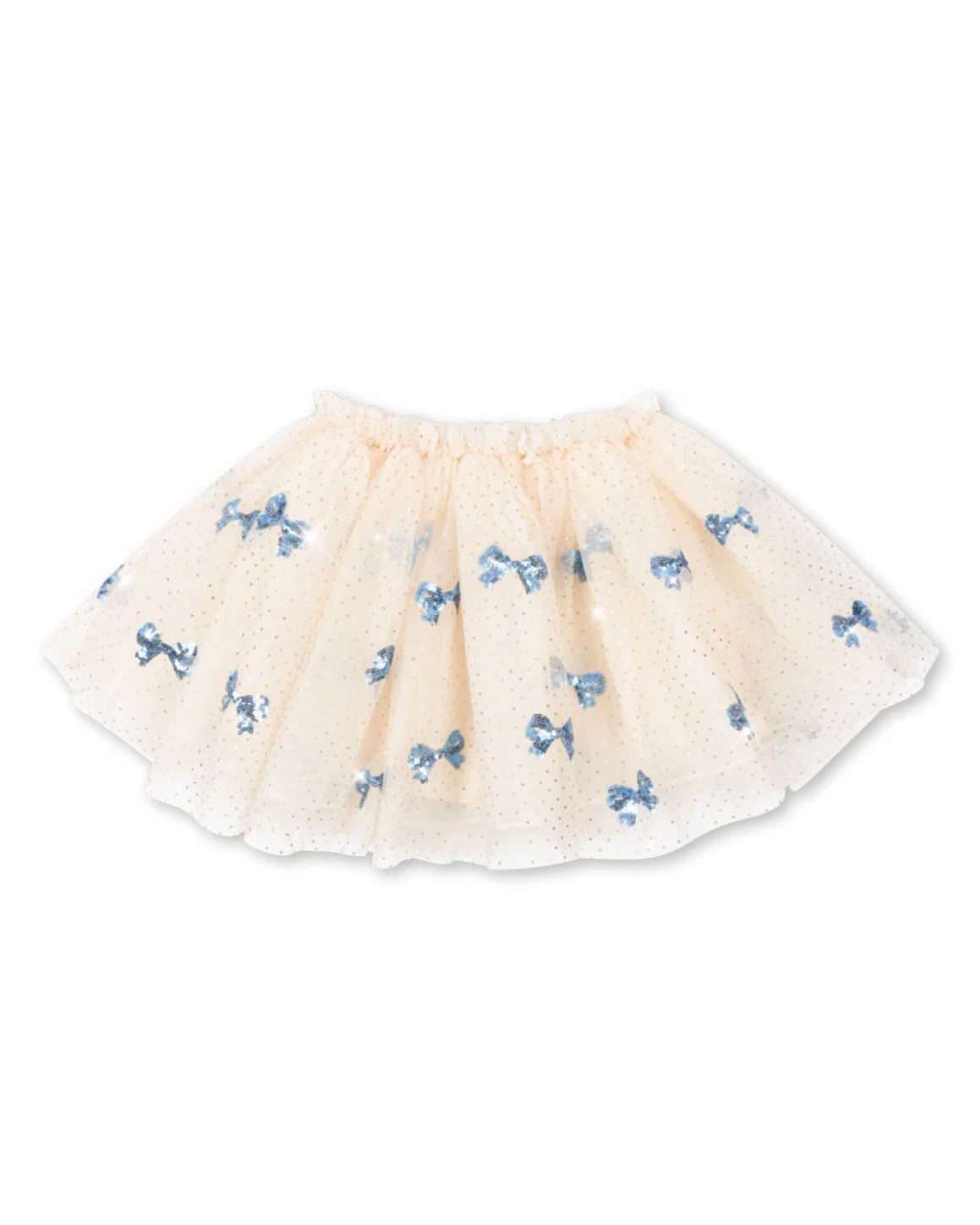 tyllskjørt m/ glitter paljetter | ballerina yvonne skirt (farge: bowie blue) ferdig tekst ks101759