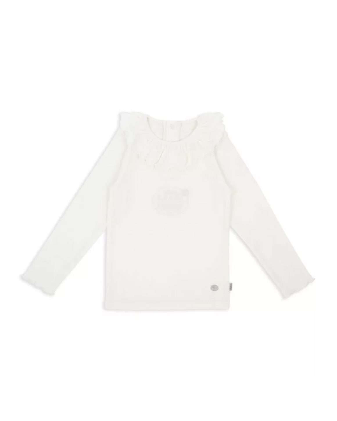 lillelam ulltrøye rysjekrage tynn ullkvalitet, 100% merino (hvit)