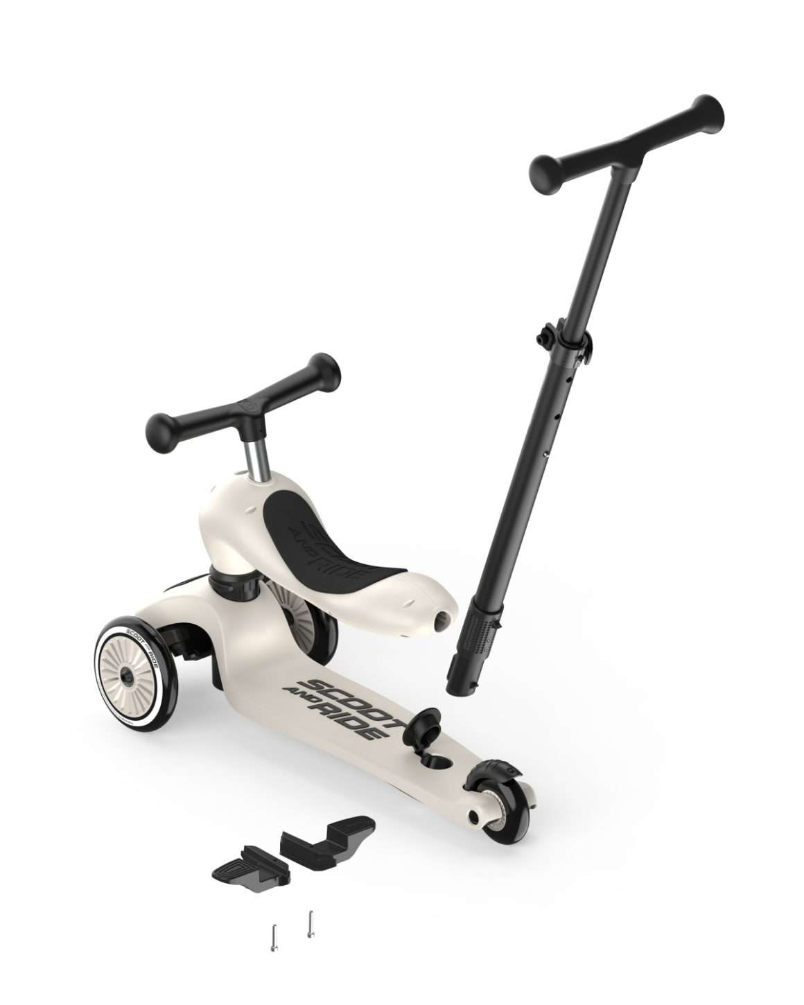 sparkesykkel & løpesykkel scoot & ride highwaykick 1 | push&go (ash)