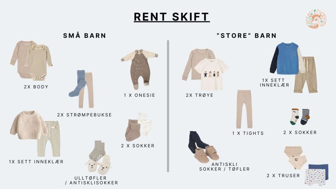 hva trenger man til barnehagestart skift x2